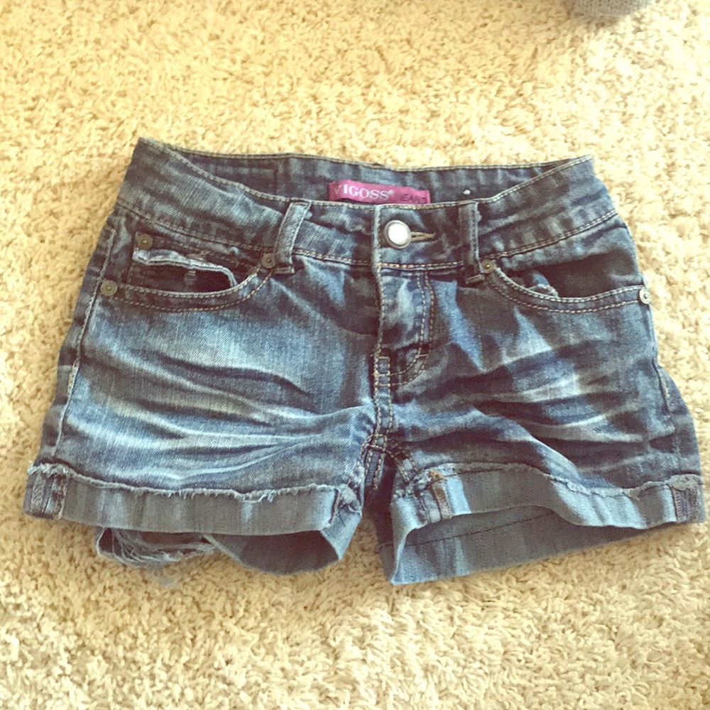 Girls size 7 Vigoss blue jean shorts